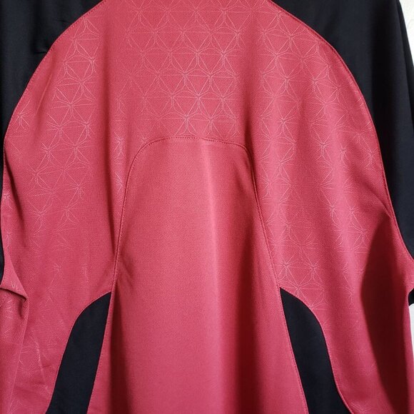 Reebok NFL Colorblock Polo Shirt Arizona Cardinals Embroidered Black/Red Men's M - Picture 9 of 12